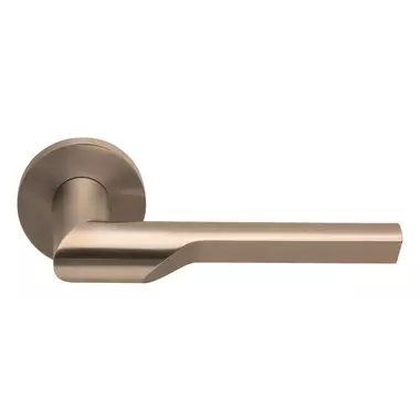 Deurkruk PVD licht brons Formani Gensler Rivio geveerd rozet GL101-G 152mm